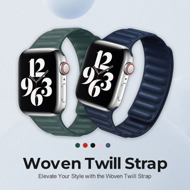 Magnetic Woven Twill Band For Apple Watch Comfortable Fit