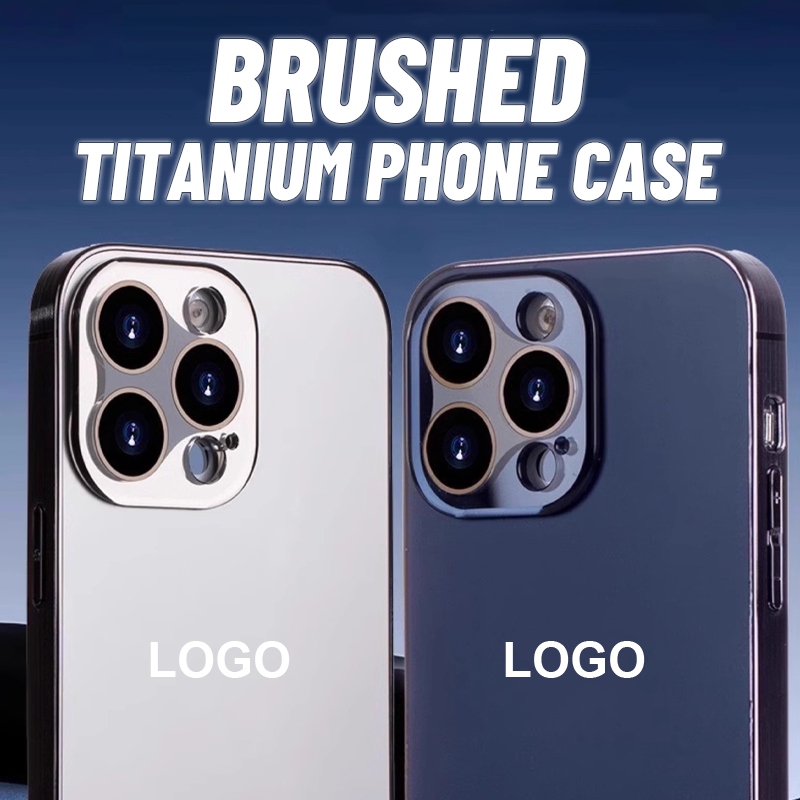 Brushed Titanium Phone Case Durable Protective Cover For Smartphones