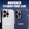 Brushed Titanium Phone Case Durable Protective Cover For Smartphones