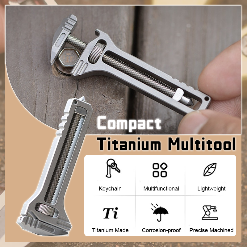 Compact Titanium Multitool With Durable Tools For Everyday Use