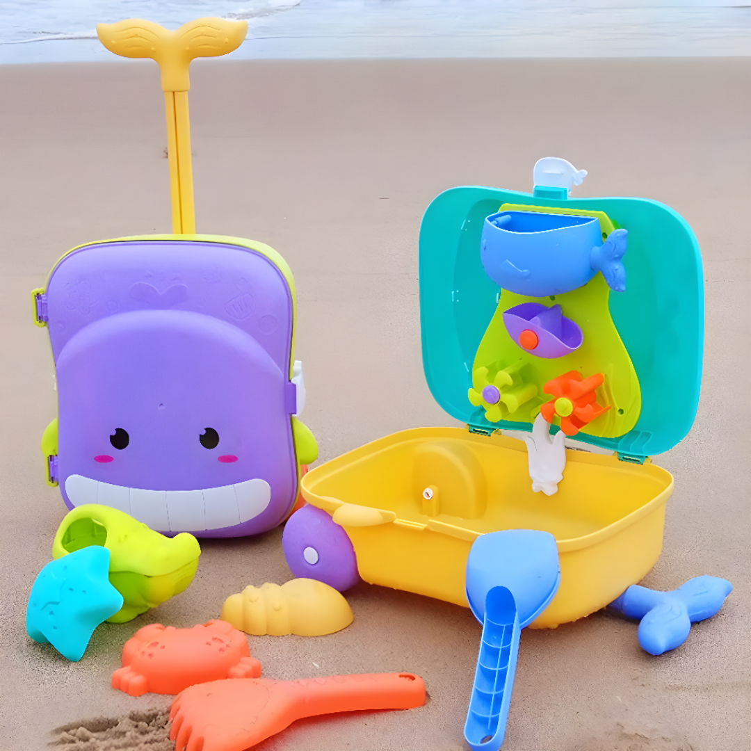 Beach Toy Set For Kids With Portable Carrying Case