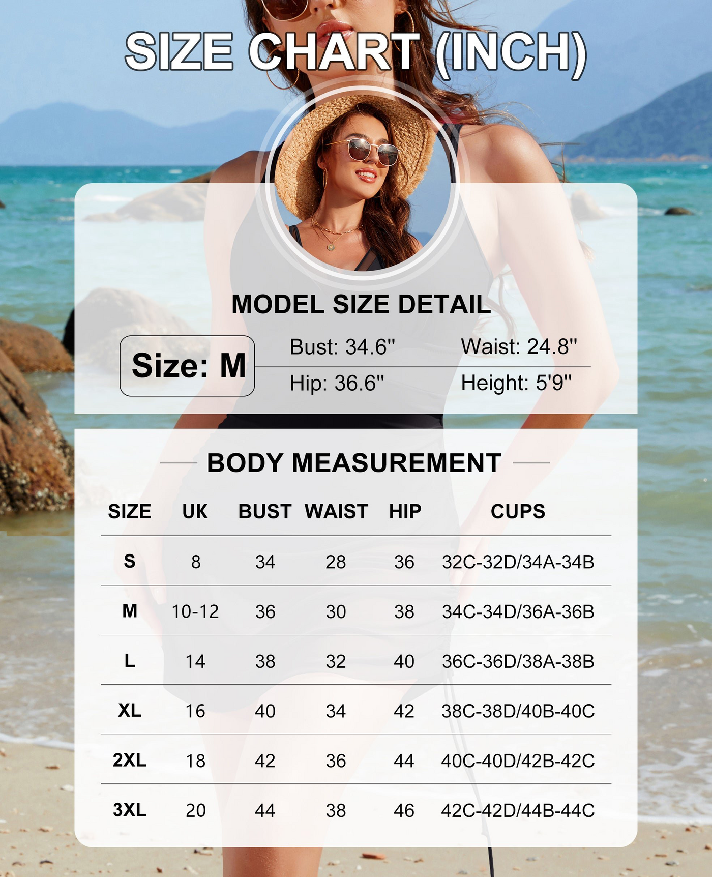 Slimming One-Piece Swimsuit Tummy Control Mesh Sheer Sarong Wrap