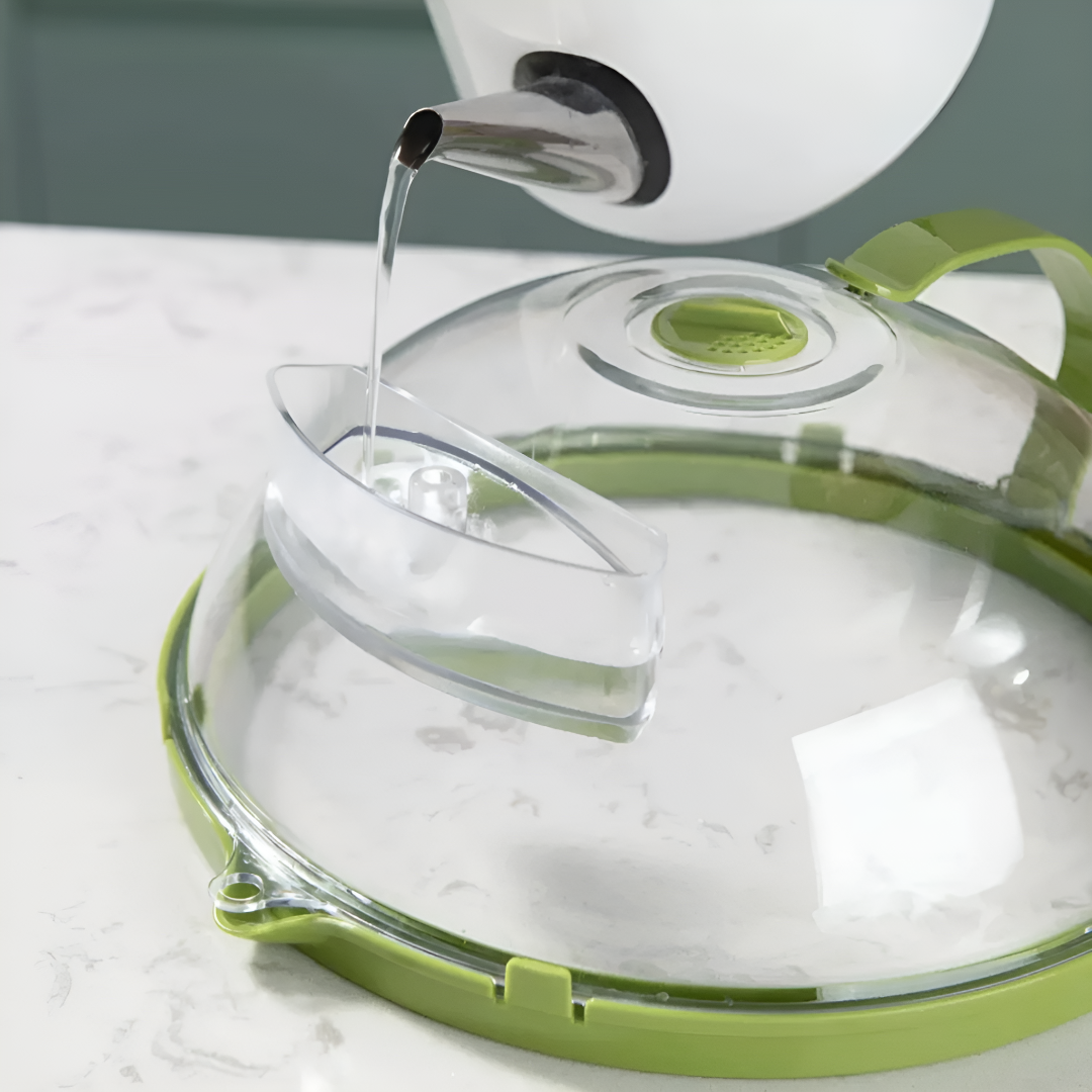 Microwave Food Cover With Adjustable Steam Vent For Even Heating