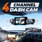 4-Channel FHD Dash Cam Ultra-Wide Angle Driving Safety Recorder