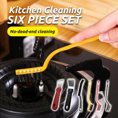 Kitchen Cleaning Brush Set Six Piece Multi Purpose Scrub Brushes