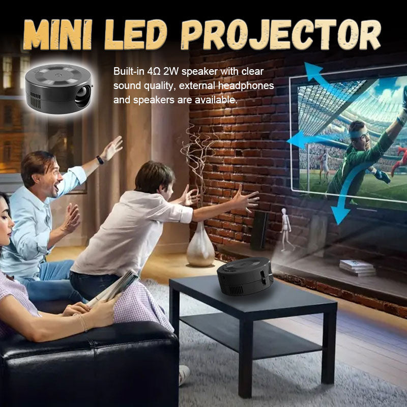 Mini LED Projector Portable Compact Home Theater Cinema Device