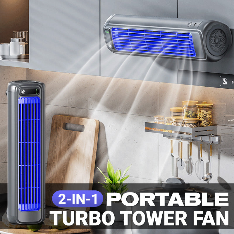 Portable Tower Fan With Turbo Speed And Compact Design