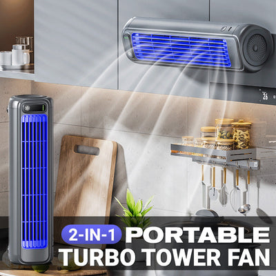 Portable Tower Fan With Turbo Speed And Compact Design
