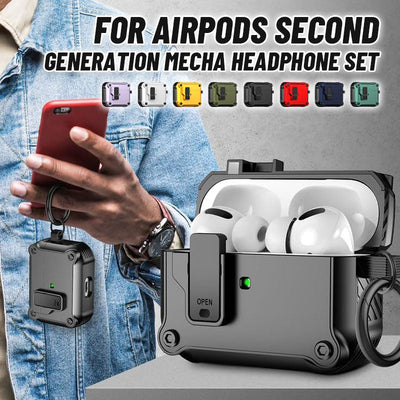 AirPods Second Generation Case Protective Mecha Headphone Set