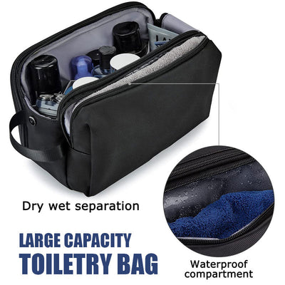 Large Capacity Wash Bag Durable Twill Travel Toiletry Organizer