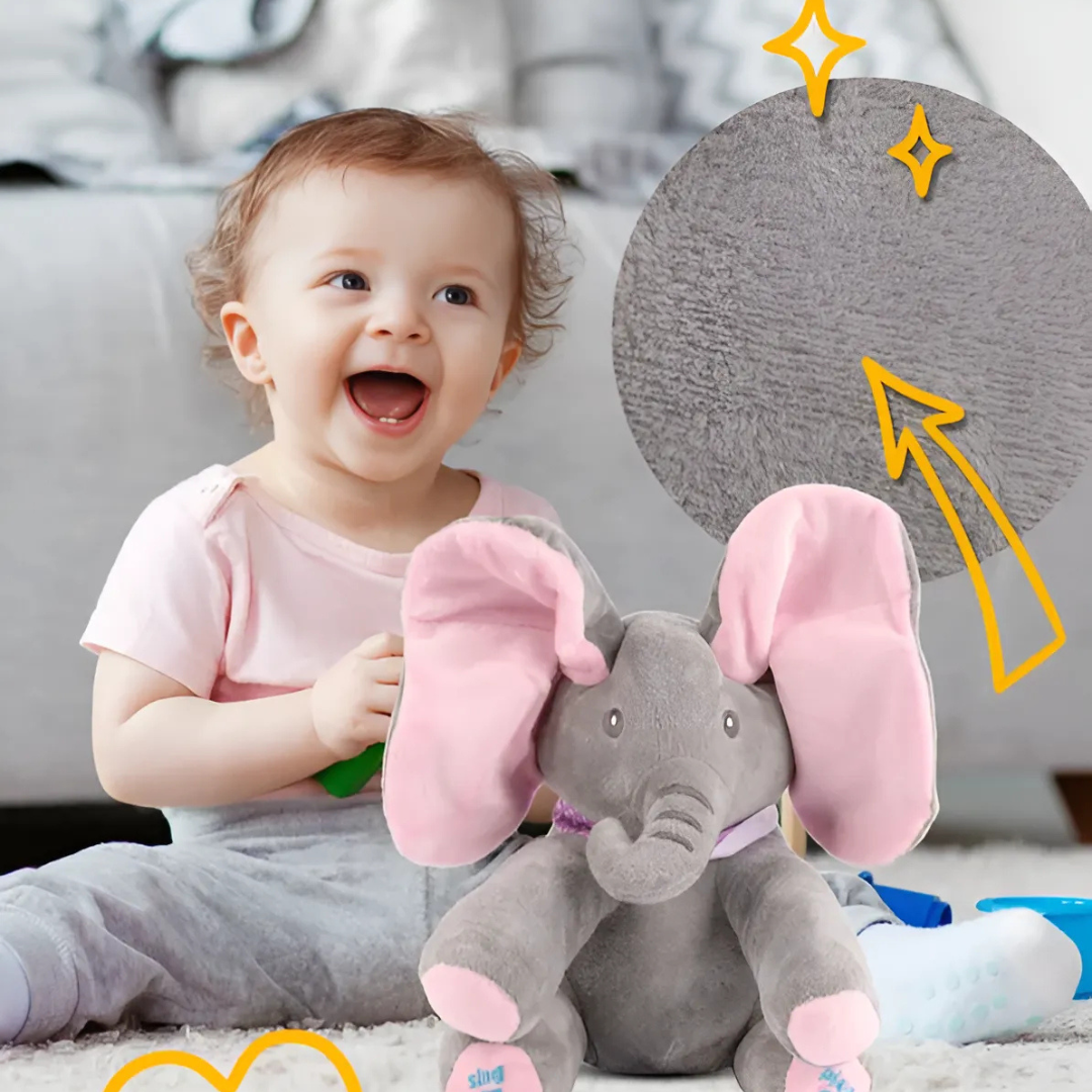 Peek-a-boo Interactive Elephant Toy Singing Plush Animal