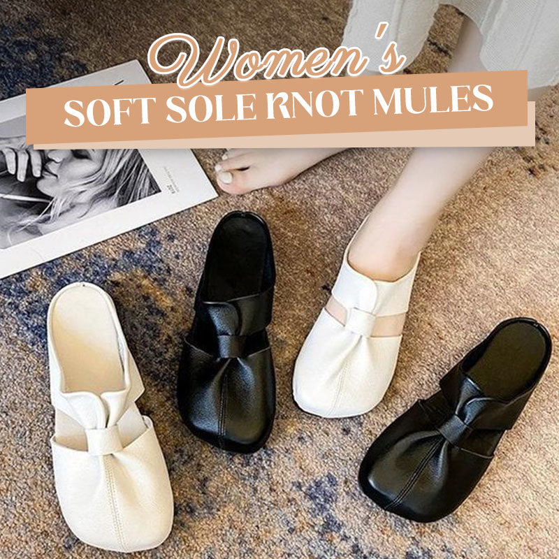 Women's Knot Mules Soft Sole Comfortable Casual Slip-On Shoes