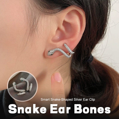 Snake-Shaped Silver Ear Clip Elegant Unique Jewelry Accessory