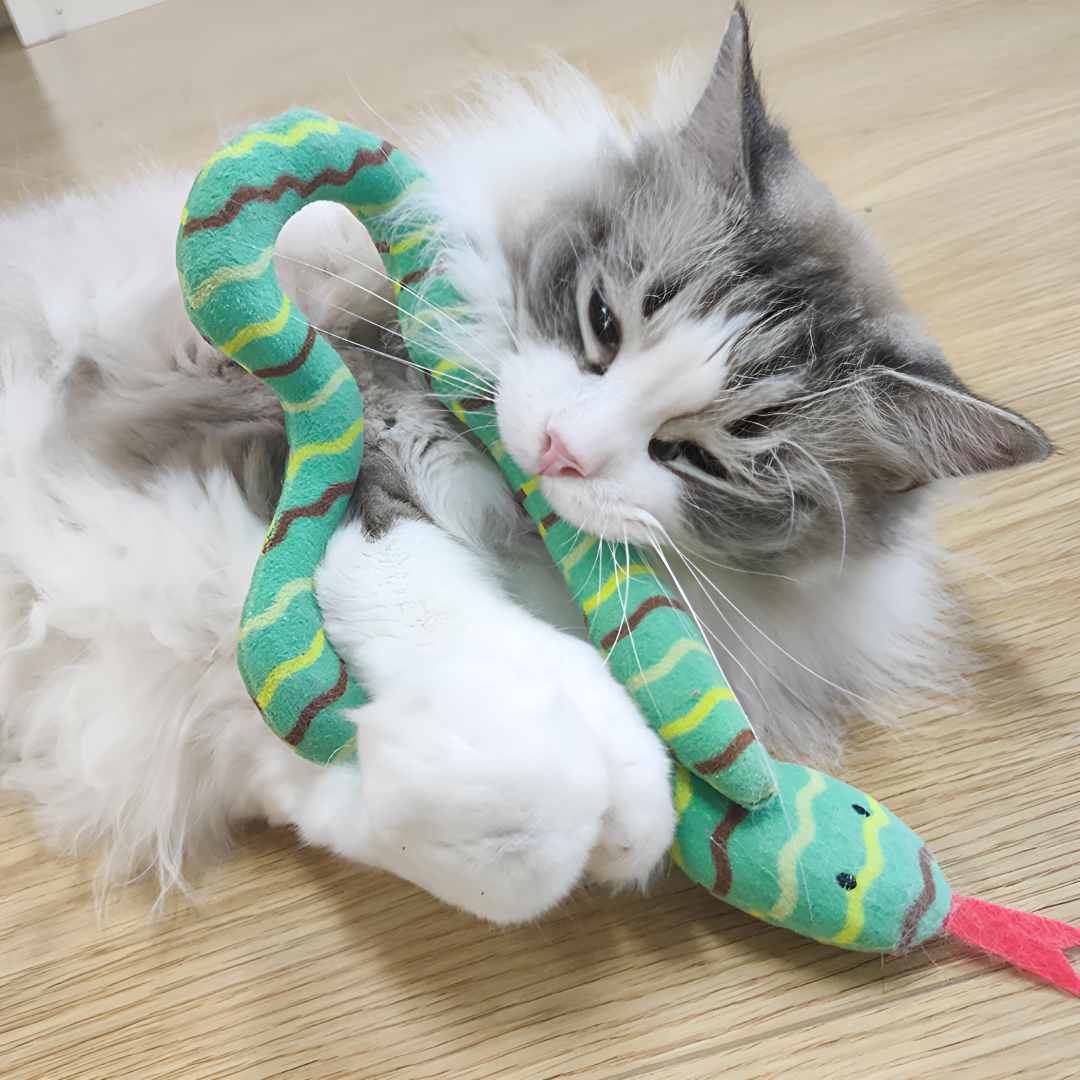 Catnip Snake Toy Interactive Plush Cat Plaything For Cats