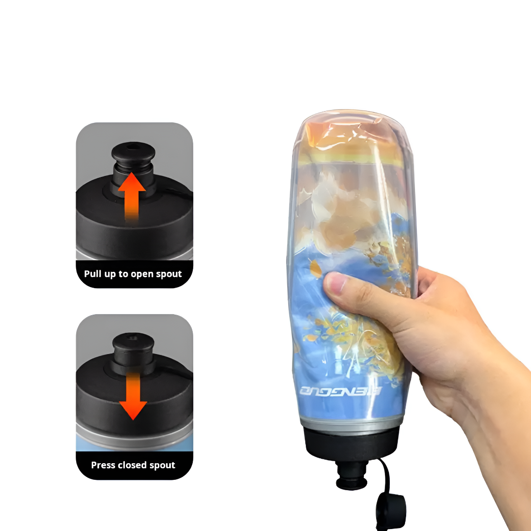 Cycling Water Bottle With Protective Dust Cap For Outdoor Use
