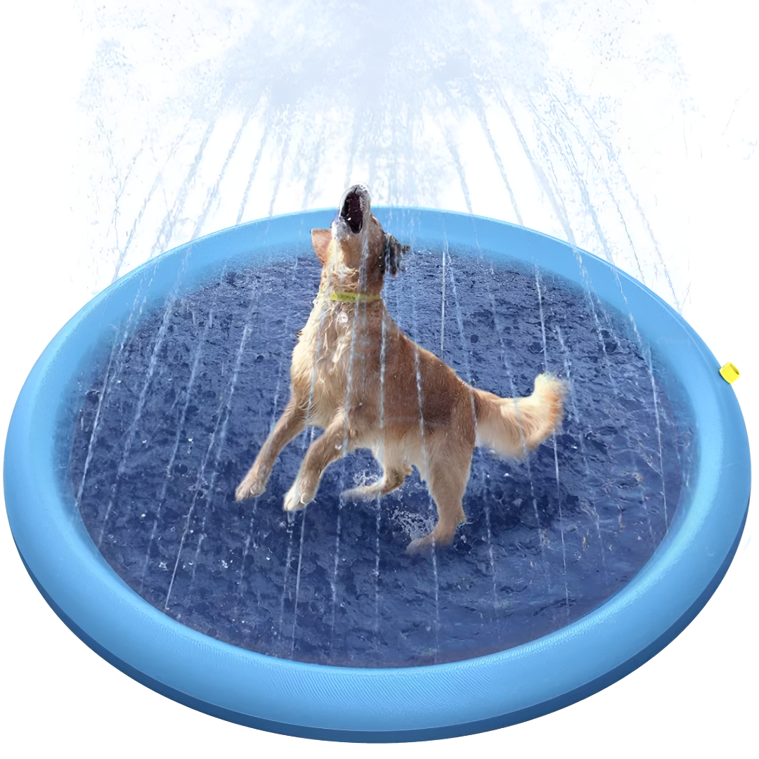 Dog Splash Pad Outdoor Water Play Mat For Dogs And Kids