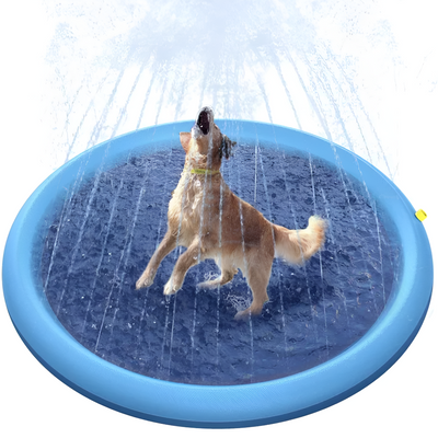 Dog Splash Pad Outdoor Water Play Mat For Dogs And Kids