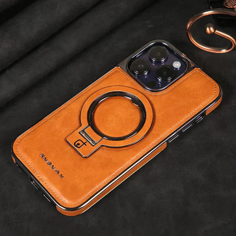 Leather Magnetic Phone Case Stand Holder For Mobile Devices