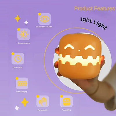 Halloween Pumpkin Night Light Decorative Pressed Pumpkin Lamp