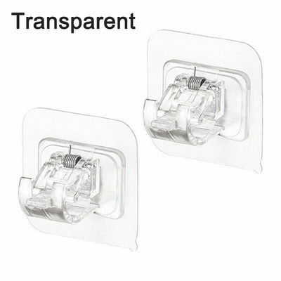 Nail-free Adjustable Curtain Rod Brackets Set Of 2 Holders