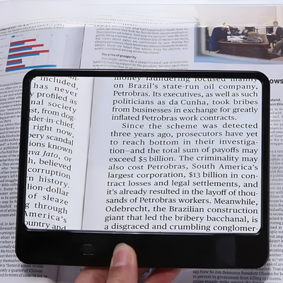 LED Magnifier Lighted Page Reader For Easy Reading Tasks