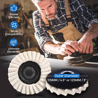 Wool Felt Polishing Disc Flap For Effective Surface Finishing