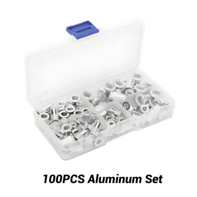 Flat Head Threaded Insert Nuts Set Rivet Fasteners Kit