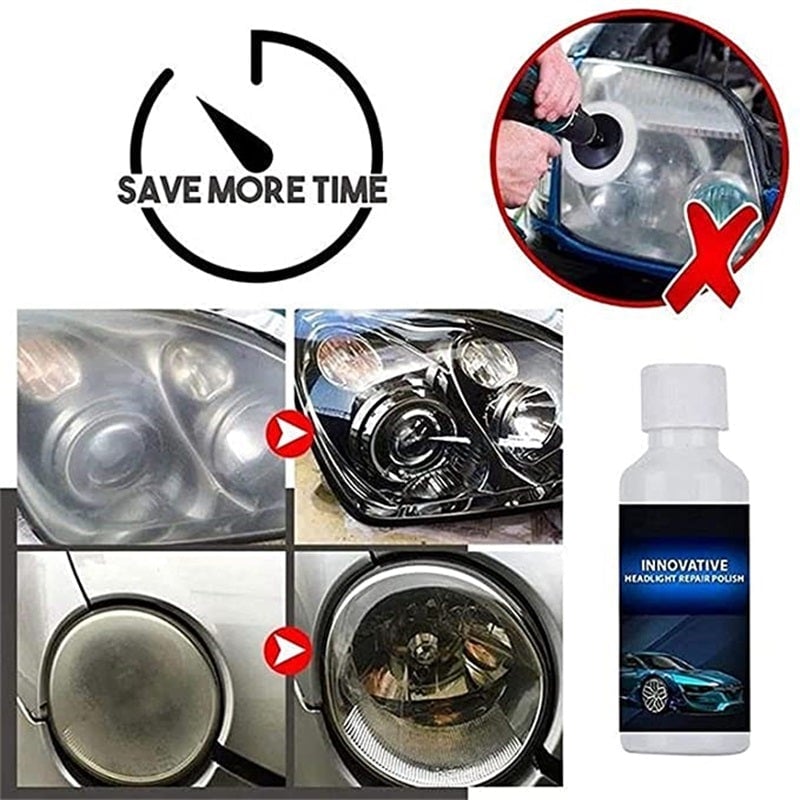 Car Headlight Repair Fluid Restores Clear Bright Lights Quickly