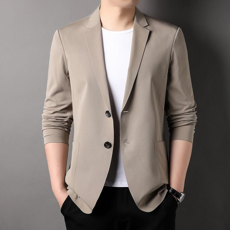 Men's Summer Lightweight Suit Jacket Wrinkle Proof Ice Silk