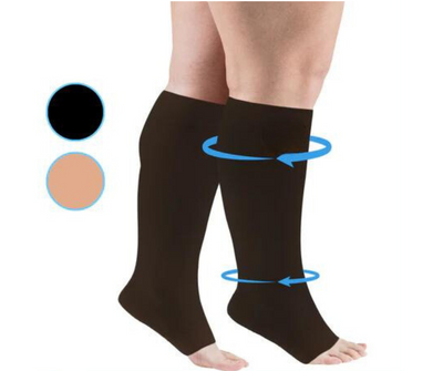 Plus Size Compression Socks Open Toe Comfortable Support