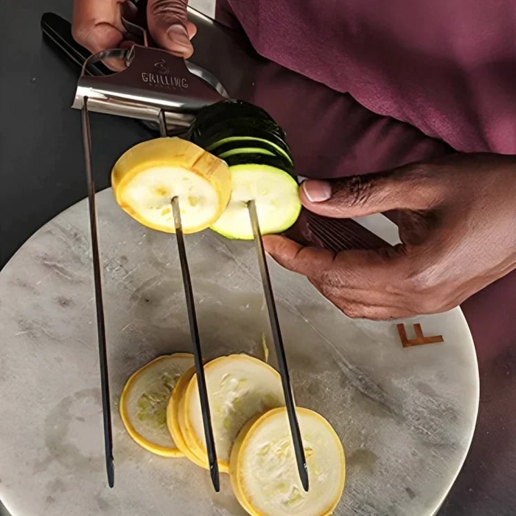 3 Way Grill Skewers Set For Versatile Outdoor Barbecue Cooking
