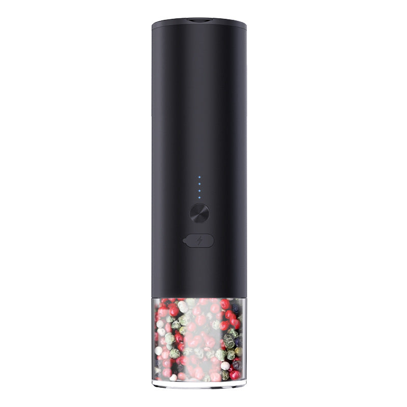Electric Salt And Pepper Grinder Rechargeable LED Kitchen Mill Set