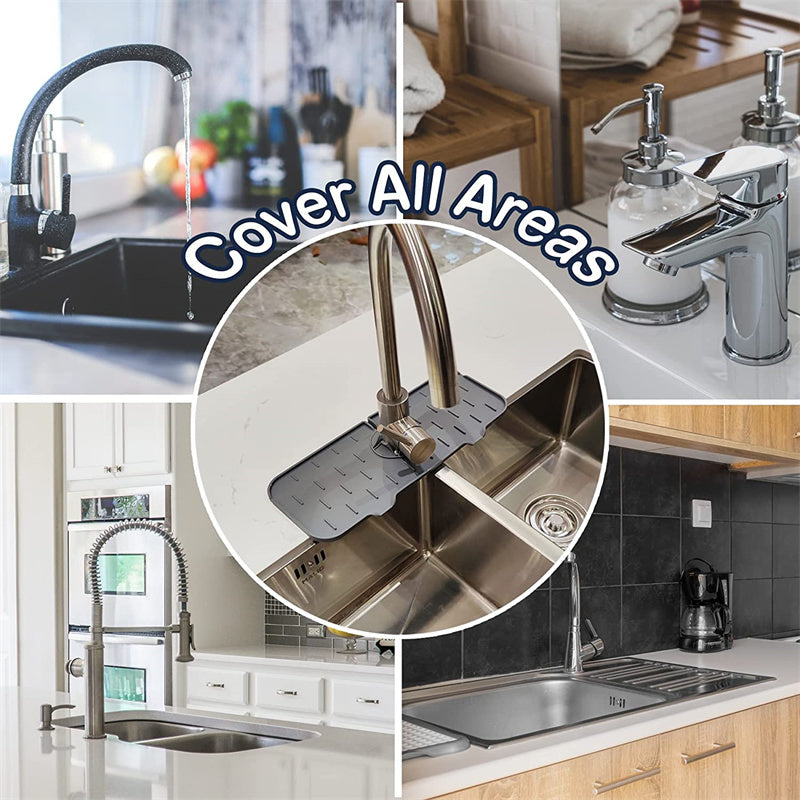 Silicone Faucet Drip Catcher Mat Sink Splash Guard Protector