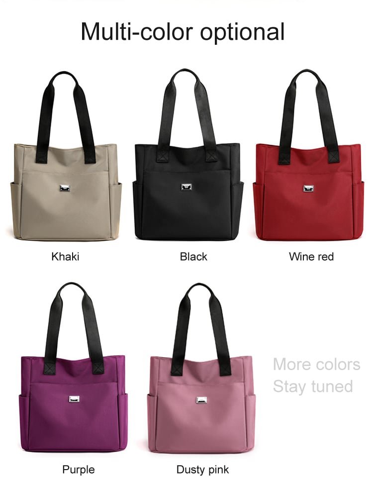 Waterproof Nylon Shoulder Bag Large Capacity Multi Pocket Design
