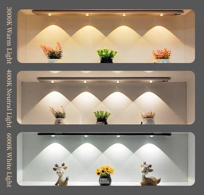 LED Motion Sensor Cabinet Light USB Rechargeable Wireless Lamp