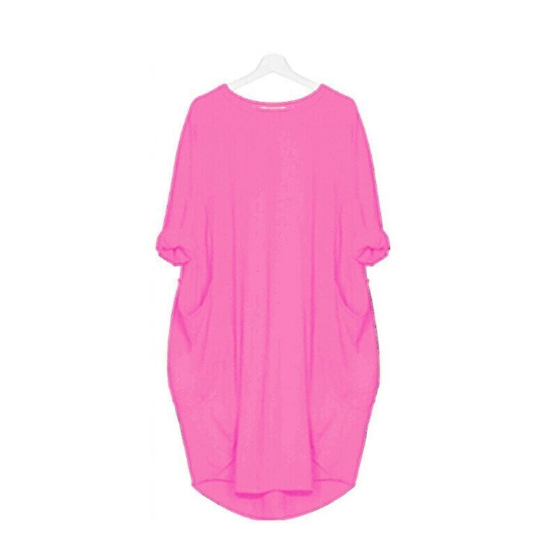 Long Sleeve Casual Loose Pocket Dress Comfortable Everyday Wear