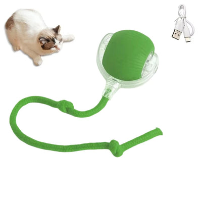 Interactive Auto Rolling Cat Toy USB Rechargeable Play Ball For Cats