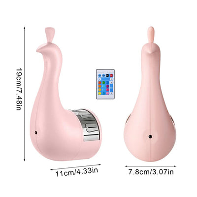 LED Peacock Projection Lamp 12-Color Remote Controlled Atmosphere Light