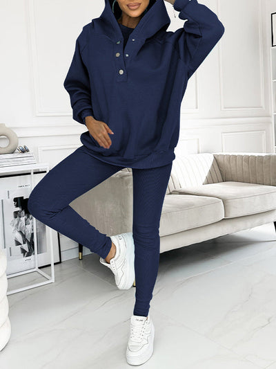 Hooded Sweatshirt Suit Casual Comfortable Stylish Outfit Set