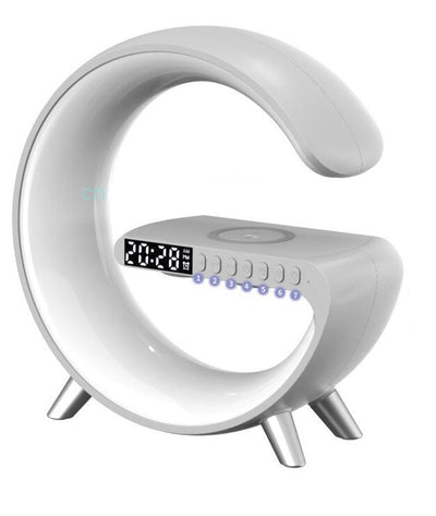 Moon Alarm Clock Bluetooth Speaker LED Night Lamp Charger Combo