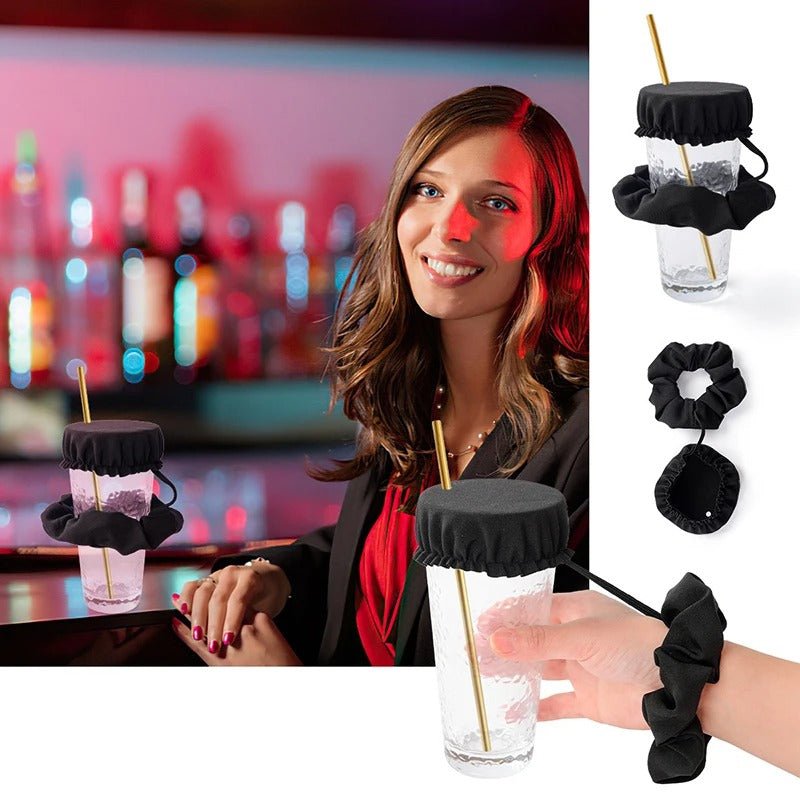 Drink Cover Scrunchie Reusable Safety Anti Spiking Drinking Accessory