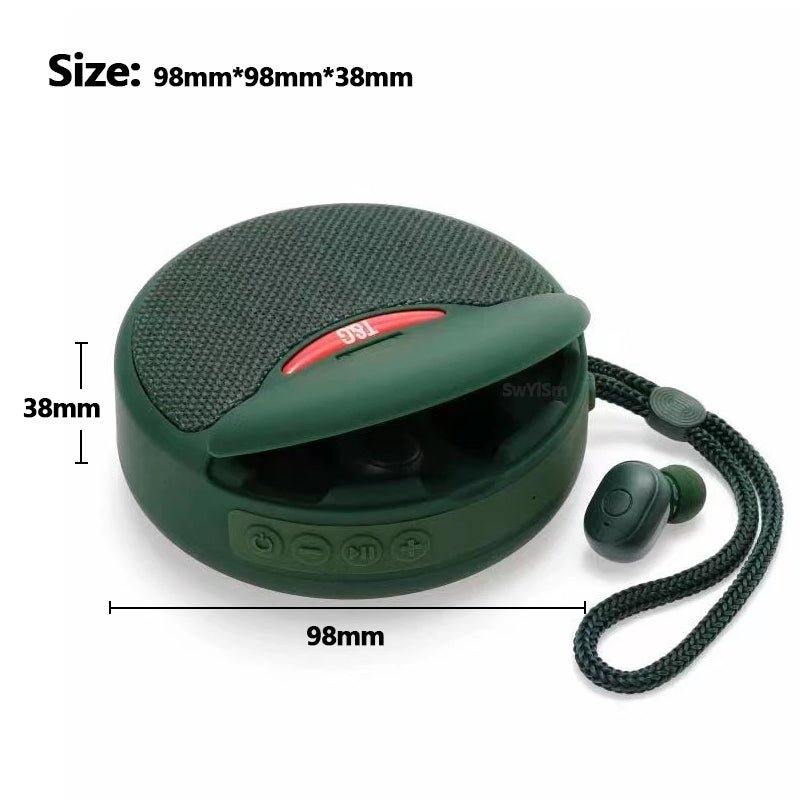 Wireless Earbuds And Portable Speaker With Premium Bass For Travel