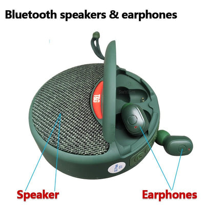 Wireless Earbuds And Portable Speaker With Premium Bass For Travel