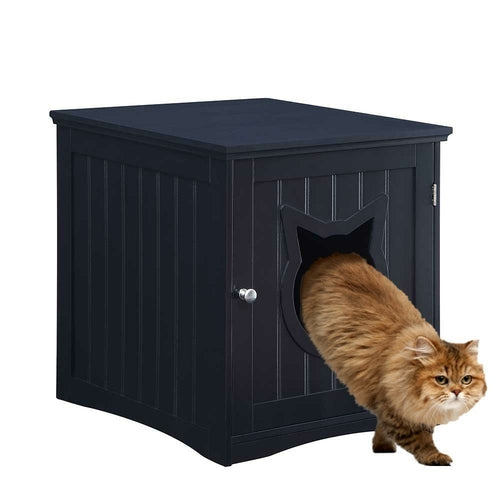 Nightstand Pet House Cozy Wooden Bed With Storage Space