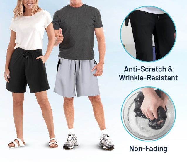 Unisex Ice Silk Quick Drying Stretch Shorts For Active Wear
