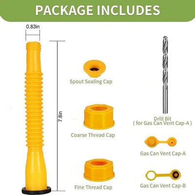 Upgraded Replacement Gas Can Spout With Flexible Nozzle For 1 To 10 Gal Cans