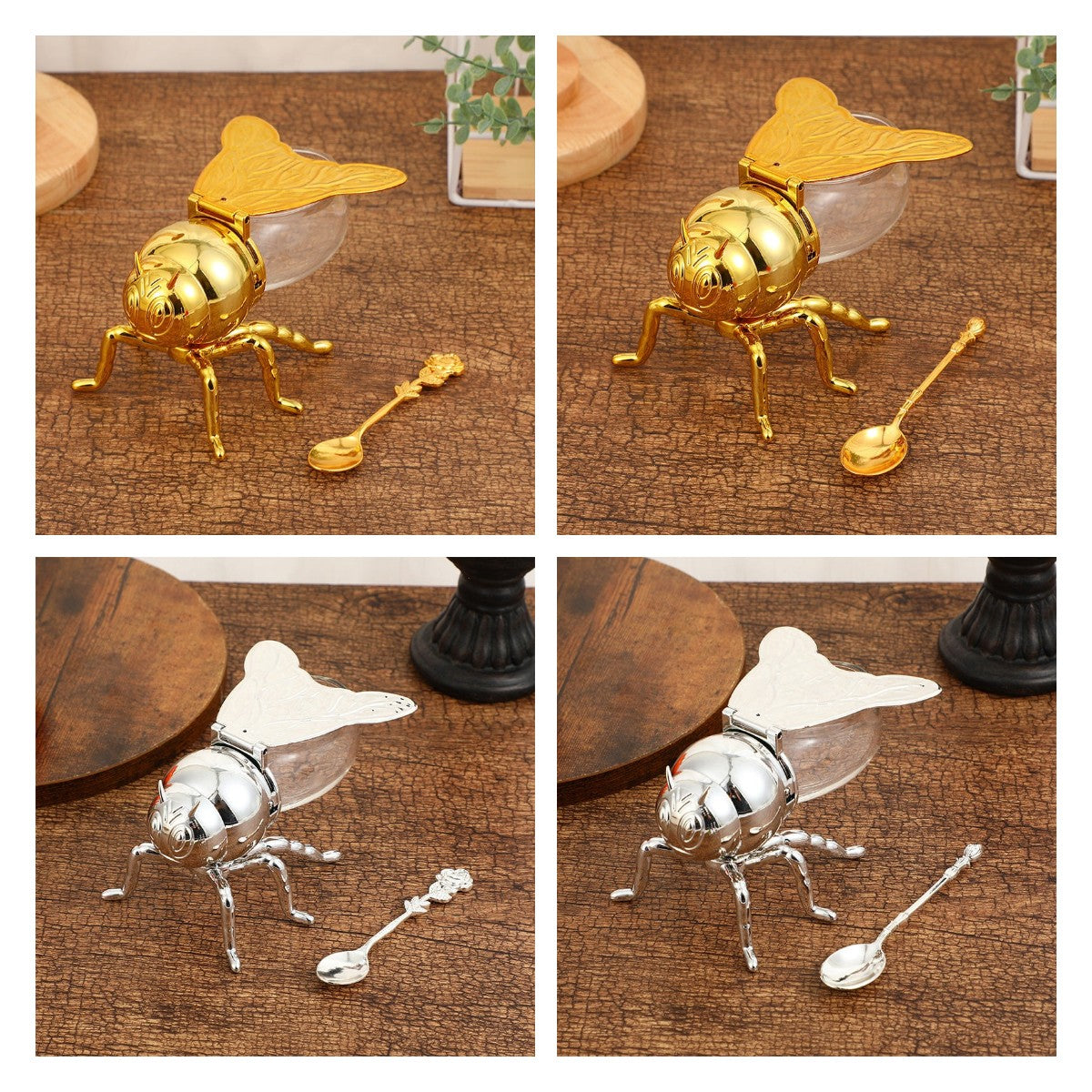 Creative Retro Honey Jar Bee Shape Vintage Style Container