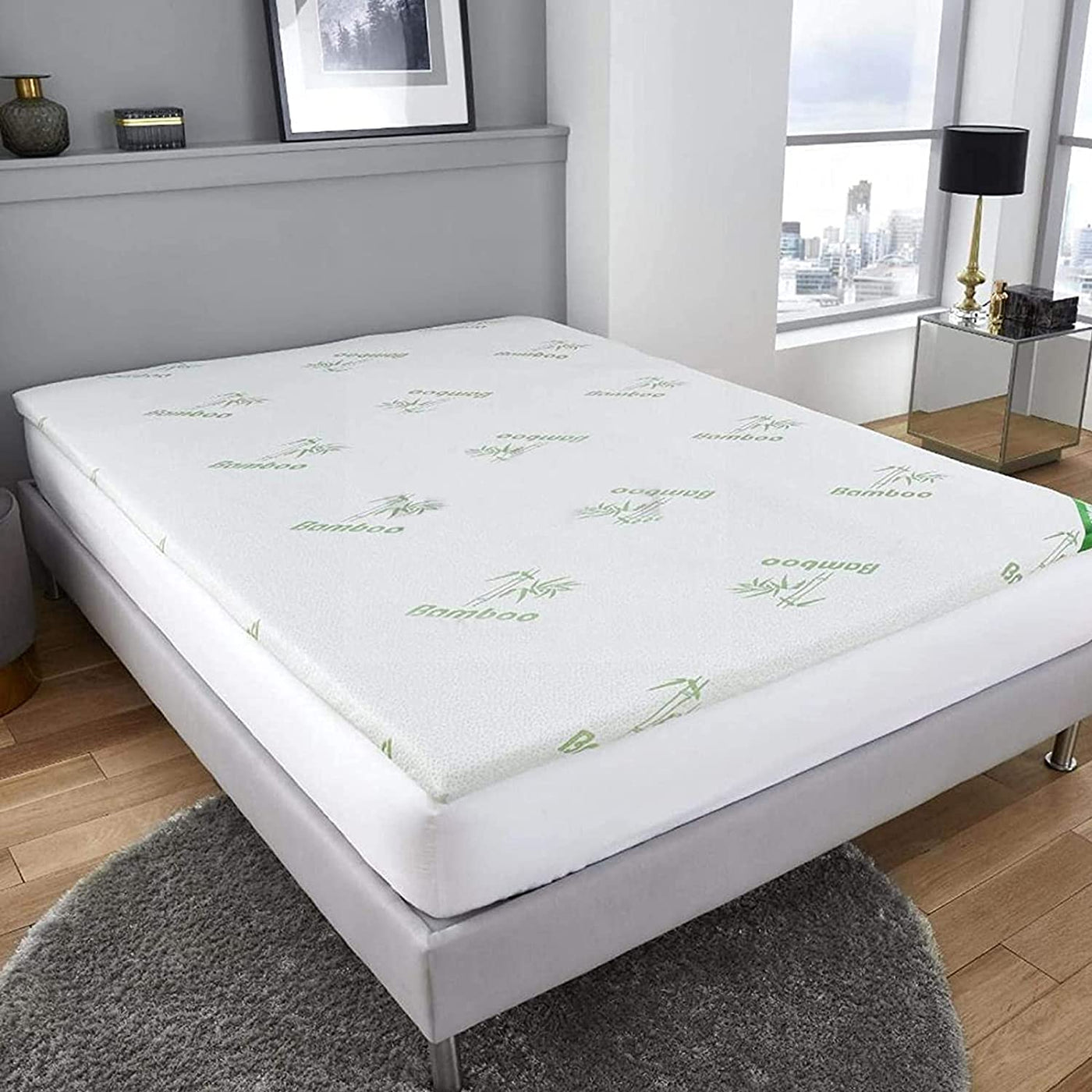 Bamboo Memory Foam Mattress Topper For Comfortable Sleep Support