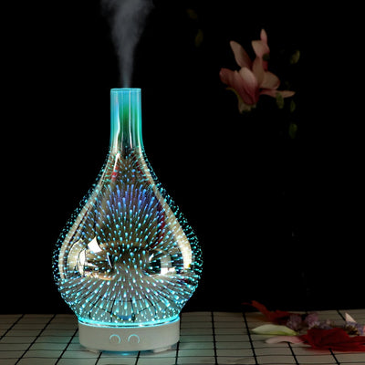 Firework Glass Aroma Diffuser Ultrasonic Humidifier With LED Lights