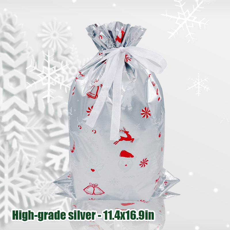Christmas Drawstring Gift Bag Festive Holiday Present Pouch